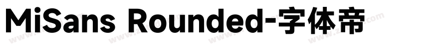MiSans Rounded字体转换